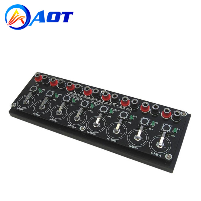 8 Channels Coin/Button Cell Testing Board with Connecting Cable and  Optional Connector for Battery Analyzers- EQ-BC-8C