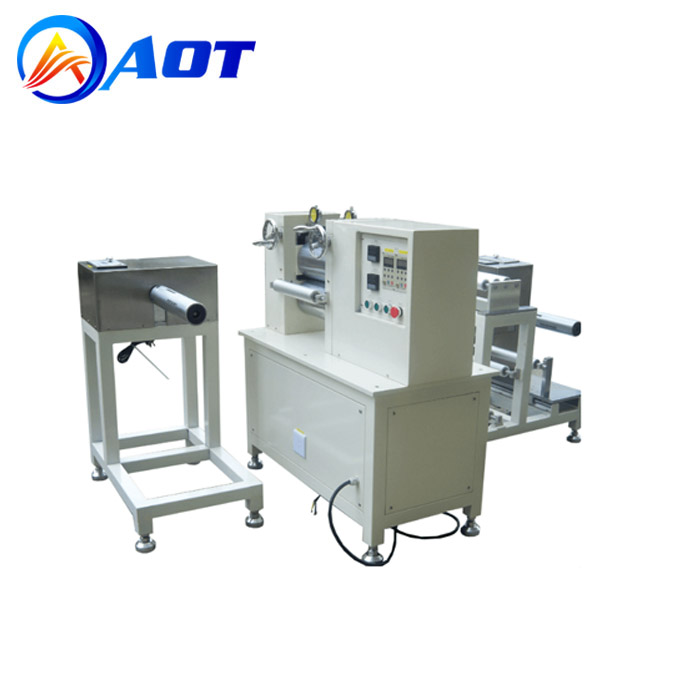 Heat Roller Press Machine For Battery Electrode Sheet Calendering With Winding System