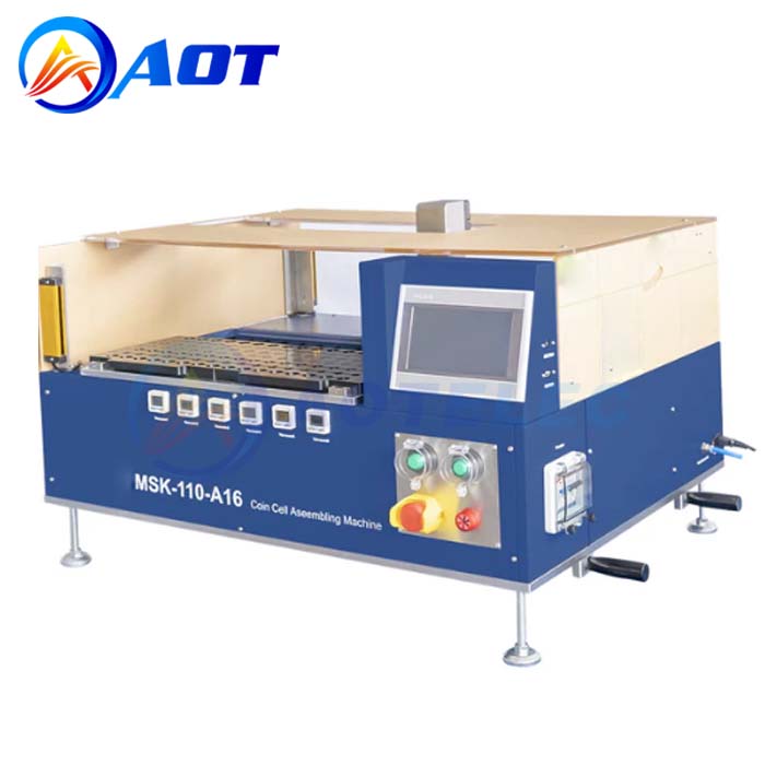 16-Channel Automatic Coin Cell Assembling Machine for CR2016, CR2025 & CR2032 Batteries
